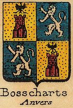 wapenschild Bosschart - Antwerpen, dat door Georges Bosschart werd gevoerd en is eveneens op het oude schepenzegel van Boom aanwezig. 