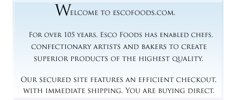 EscoFoods welcome text